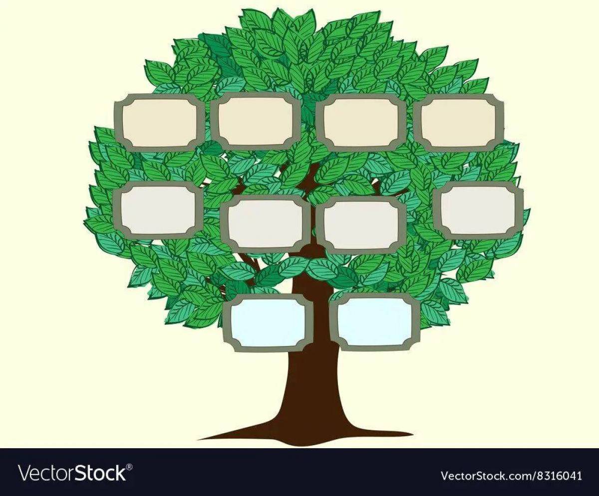 Дерево шаблон для заполнения родословное #28