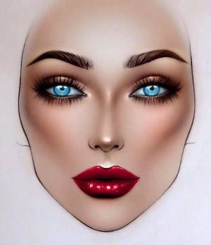 Раскраска девушка для макияжа #31 #260038