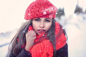 Раскраска девушка зима #1 #260046