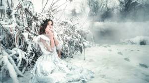 Раскраска девушка зима #5 #260050