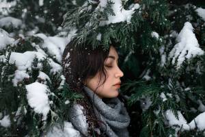 Раскраска девушка зима #37 #260082