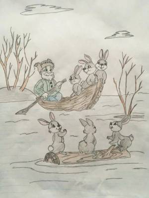 Раскраска дед мазай и зайцы #15 #260672