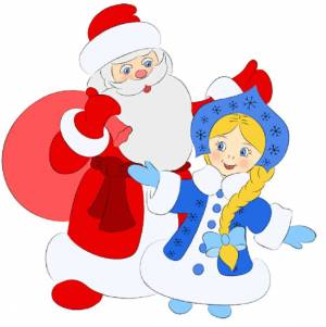 Раскраска дед мороз и снегурочка для детей 3 4 лет #2 #261018