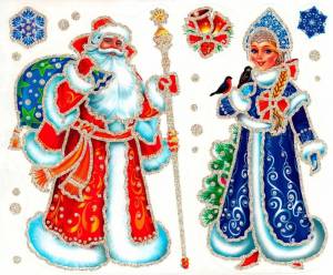 Раскраска дед мороз и снегурочка для детей 3 4 лет #12 #261028