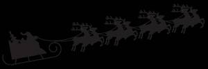 Раскраска дед мороз на санях с оленями #30 #261236