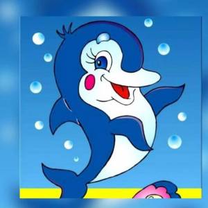 Раскраска дельфинчик для детей #25 #262024
