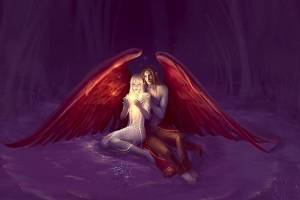 Раскраска демон и ангел #10 #262122