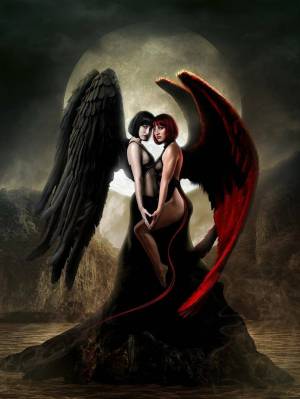 Раскраска демон и ангел #34 #262146