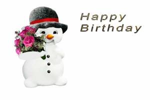 Раскраска день рождения снеговика #4 #262352