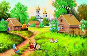 Раскраска деревня для детей #34 #262913