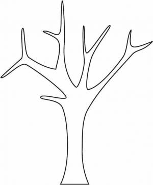 Раскраска дерево без листьев для детей 3 4 лет #19 #262936