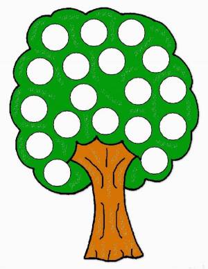 Раскраска дерево для детей 2 3 лет #1 #262956