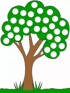Раскраска дерево для детей 2 3 лет #35 #262990