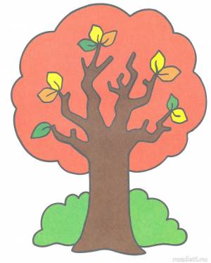 Раскраска дерево для детей 5 6 лет #36 #263067
