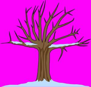 Раскраска дерево зимой для детей #2 #263182
