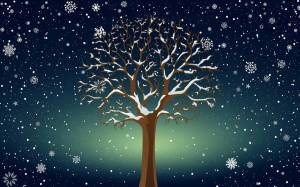 Раскраска дерево зимой для детей #23 #263203