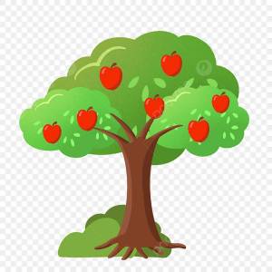 Раскраска дерево с яблоками #22 #263304
