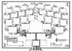 Раскраска дерево шаблон для заполнения родословное #34 #263380