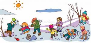 Раскраска дети гуляют зимой на участке #2 #263807