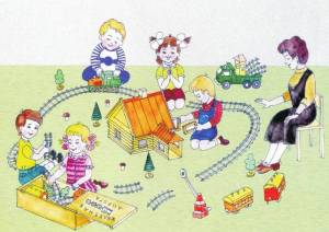 Раскраска дети играют в детском саду #22 #263942