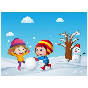 Раскраска дети играют в снежки #6 #263963