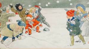 Раскраска дети играют в снежки #21 #263978