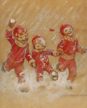 Раскраска дети играют в снежки #29 #263986