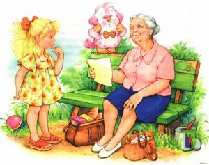 Раскраска детская бабушка #10 #264187