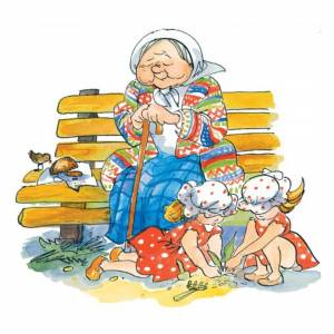 Раскраска детская бабушка #11 #264188