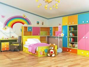 Раскраска детская комната с мебелью #13 #264332