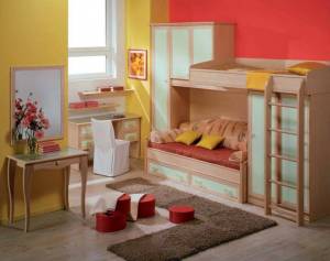 Раскраска детская комната с мебелью #16 #264335