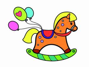 Раскраска детская лошадка #20 #264378