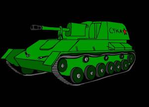 Раскраска детская танк #11 #264553