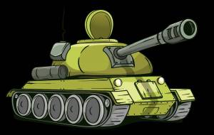 Раскраска детская танк #12 #264554