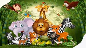 Раскраска джунгли с животными #6 #266972