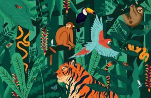 Раскраска джунгли с животными #7 #266973