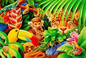 Раскраска джунгли с животными #13 #266979