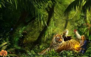Раскраска джунгли с животными #14 #266980