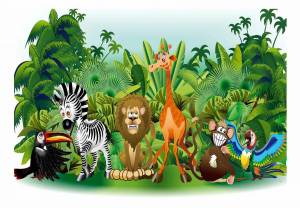Раскраска джунгли с животными #16 #266982