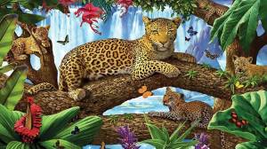 Раскраска джунгли с животными #20 #266986