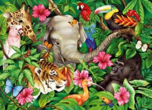 Раскраска джунгли с животными #34 #267000
