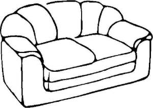 Раскраска диван для детей 3 4 лет #11 #267080
