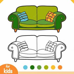 Раскраска диван для детей 3 4 лет #14 #267083