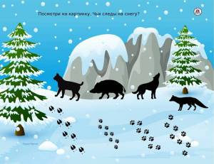 Раскраска дикие животные зимой для детей 4 5 лет #29 #267536