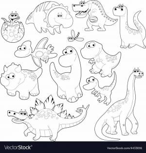Раскраска динозавры для детей 5 8 лет #23 #268283