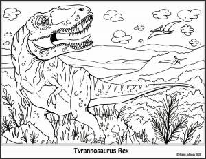 Раскраска динозавры для детей 5 лет #12 #268311