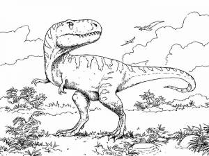 Раскраска динозавры для детей 7 лет #20 #268358