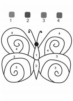 Раскраска для 4 лет по номерам #2 #269854