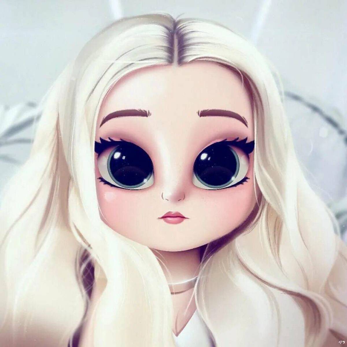 7 девочек аватарка. Dollify Эльза Dollify. Dollify Вика. Мультяшка с большими глазами. Мультяшные девочки с большими глазами.