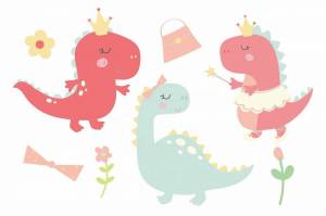 Раскраска для девочек динозавры #4 #273422
